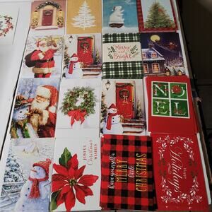 Wonderful Assorted Christmas Cards & Envelopes Set